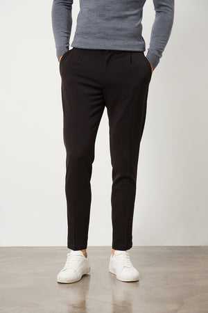 Pleat Side Adjuster Pants in Black - TAILORED ATHLETE - USA