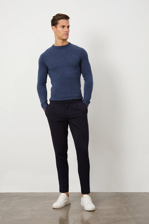 Pleat Side Adjuster Pants in Navy - TAILORED ATHLETE - USA