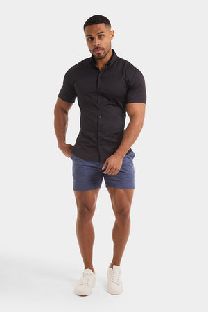 Athletic Fit Short Sleeve Signature Shirt in Black - TAILORED ATHLETE - USA