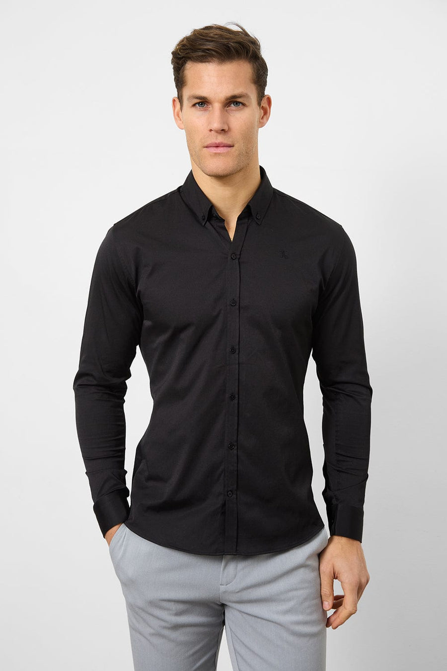 Athletic Fit Signature Shirt 2.0 in Black - TAILORED ATHLETE - USA