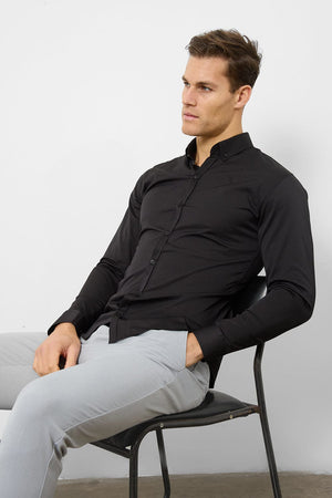 Athletic Fit Signature Shirt 2.0 in Black - TAILORED ATHLETE - USA