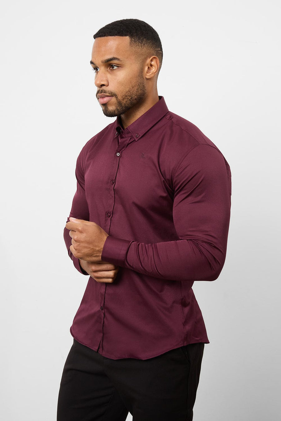 Athletic Fit Signature Shirt 2.0 in Burgundy - TAILORED ATHLETE - USA