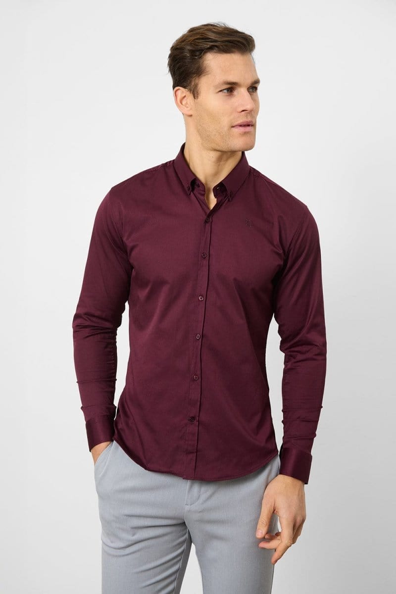 Tailored Fit Signature Shirt 2.0 in Burgundy, L Tailored Fit Signature Shirt 2.0 in Burgundy, L