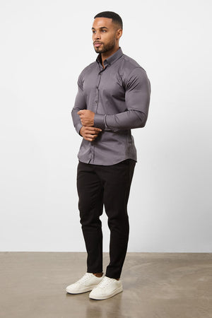 Athletic Fit Signature Shirt 2.0 in Grey - TAILORED ATHLETE - USA