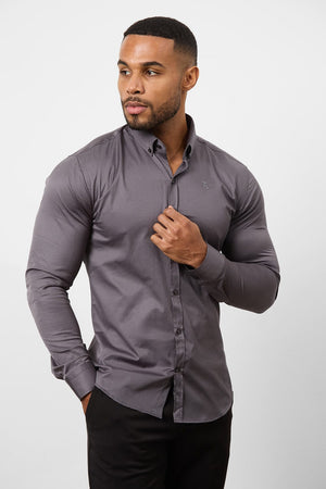 Athletic Fit Signature Shirt 2.0 in Grey - TAILORED ATHLETE - USA