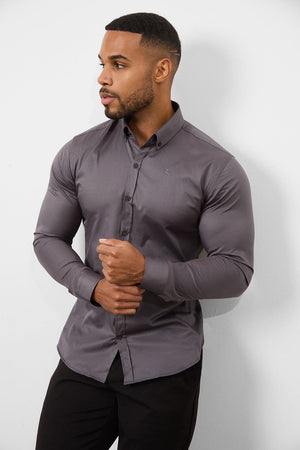 Athletic Fit Signature Shirt 2.0 in Grey - TAILORED ATHLETE - USA