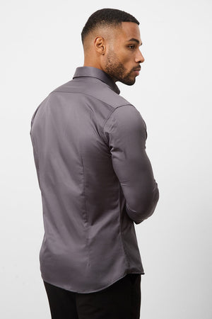 Athletic Fit Signature Shirt 2.0 in Grey - TAILORED ATHLETE - USA