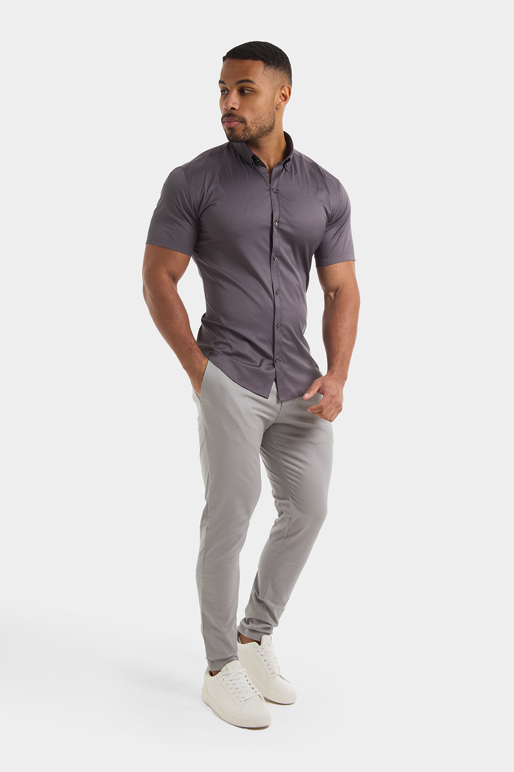 Muscle Fit Signature Shirt 2.0 in Grey
