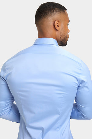 Athletic Fit Signature Shirt in Mid Blue - TAILORED ATHLETE - USA