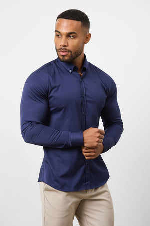 Athletic Fit Signature Shirt 2.0 in French Navy - TAILORED ATHLETE - USA