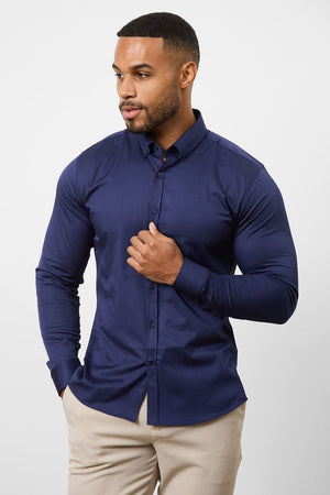 Athletic Fit Signature Shirt 2.0 in French Navy - TAILORED ATHLETE - USA