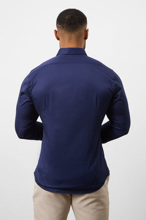 Athletic Fit Signature Shirt 2.0 in French Navy - TAILORED ATHLETE - USA