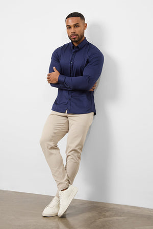 Athletic Fit Signature Shirt 2.0 in French Navy - TAILORED ATHLETE - USA