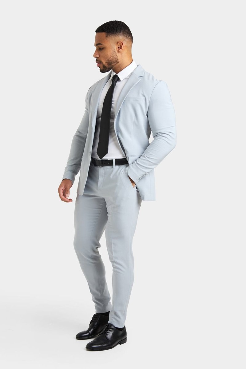 True Athletic Fit Tech Suit Jacket in Light Grey - TAILORED ATHLETE - USA