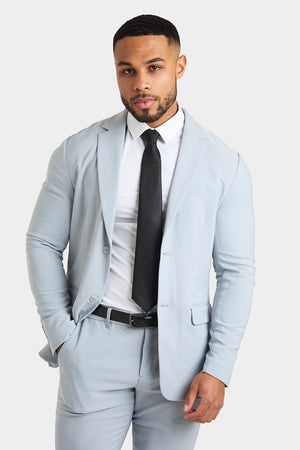 True Athletic Fit Tech Suit Jacket in Light Grey - TAILORED ATHLETE - USA