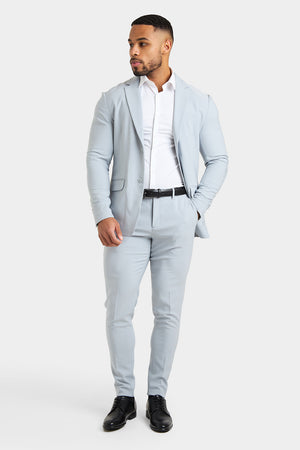 True Athletic Fit Tech Suit Pants in Light Grey - TAILORED ATHLETE - USA