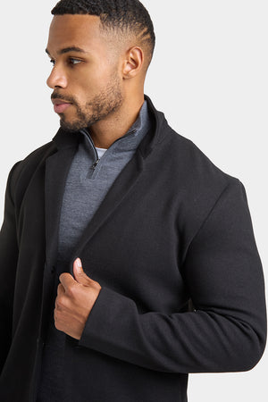 Single Breasted Overcoat in Black - TAILORED ATHLETE - USA