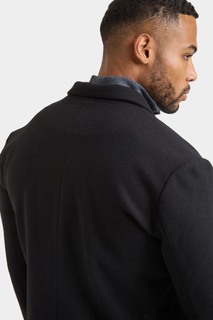 Single Breasted Overcoat in Black - TAILORED ATHLETE - USA