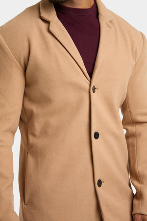 Single Breasted Overcoat in Camel - TAILORED ATHLETE - USA