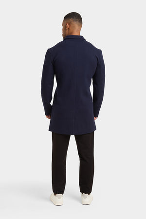 Single Breasted Overcoat in Navy - TAILORED ATHLETE - USA