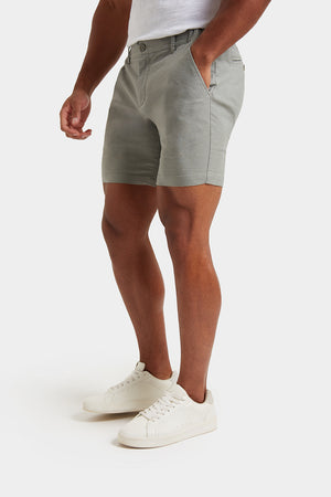 Linen-blend Shorts in Sage - TAILORED ATHLETE - USA