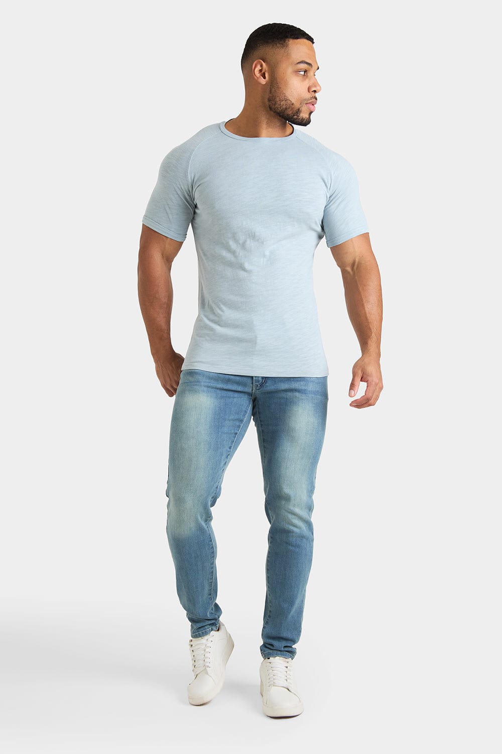 Slub T-Shirt in Fog - TAILORED ATHLETE - USA