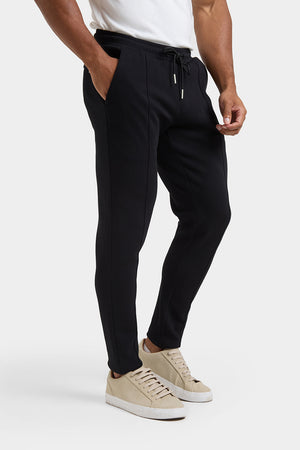 Smart Pique Joggers in Black - TAILORED ATHLETE - USA