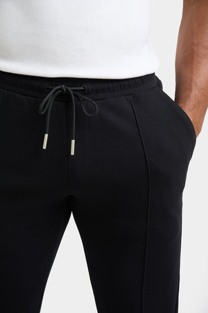 Smart Pique Joggers in Black - TAILORED ATHLETE - USA