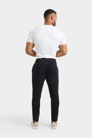 Smart Pique Joggers in Black - TAILORED ATHLETE - USA