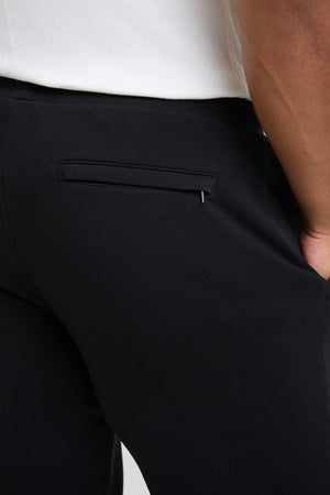 Smart Pique Joggers in Black - TAILORED ATHLETE - USA