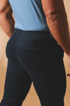 Smart Chino Side Adjuster Pants in Navy