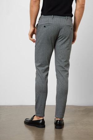 Herringbone Stripe Pants in Dark Grey - TAILORED ATHLETE - USA