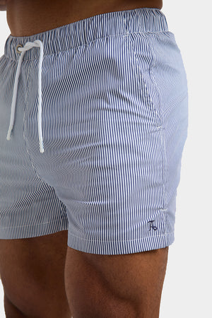 Fine Stripe Swim Shorts in Blue/White - TAILORED ATHLETE - USA