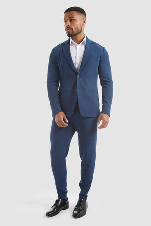 True Muscle Fit Tech Suit Jacket In Navy - TAILORED ATHLETE - USA