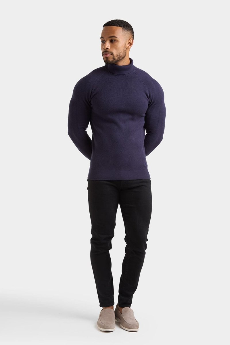 Supersoft Turtleneck in Navy - TAILORED ATHLETE - USA