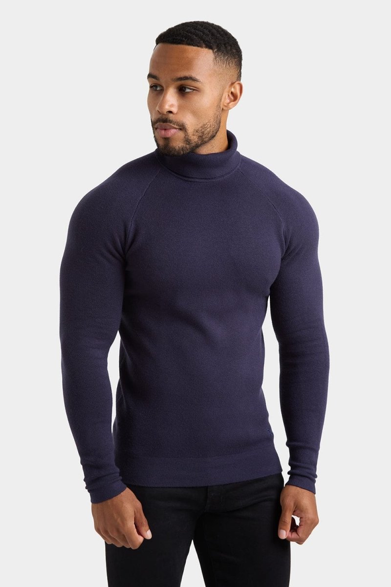 Supersoft Turtleneck in Navy - TAILORED ATHLETE - USA