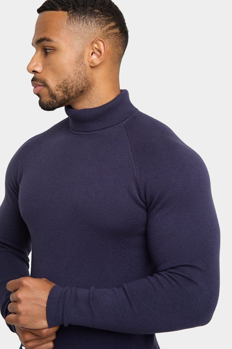Supersoft Turtleneck in Navy - TAILORED ATHLETE - USA