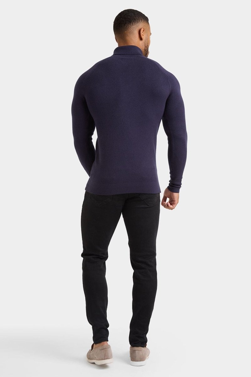 Supersoft Turtleneck in Navy - TAILORED ATHLETE - USA