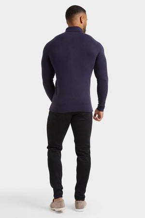 Supersoft Roll Neck in Navy - TAILORED ATHLETE - USA