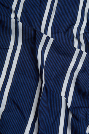 Printed Shirt in Navy Retro Stripe - TAILORED ATHLETE - USA