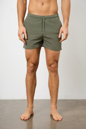 Plain Swim Short in Khaki - TAILORED ATHLETE - USA