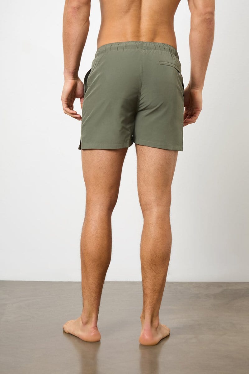 Plain Swim Short in Khaki - TAILORED ATHLETE - USA