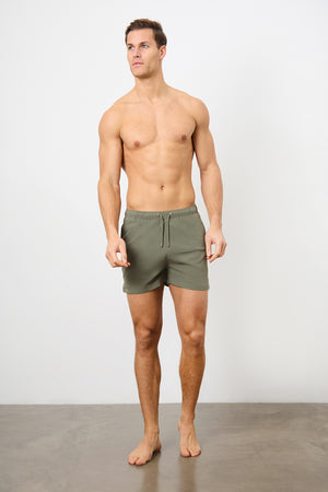 Plain Swim Short in Khaki - TAILORED ATHLETE - USA