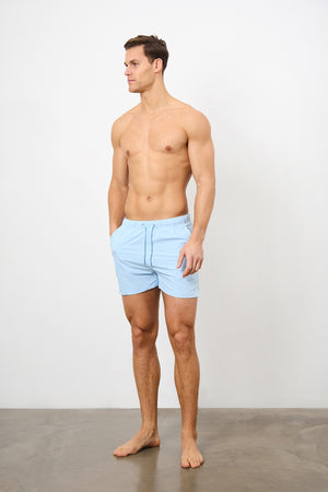 Plain Swim Shorts in Soft Blue - TAILORED ATHLETE - USA