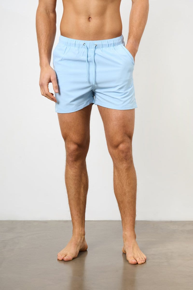 Plain Swim Short in Soft Blue - TAILORED ATHLETE - USA