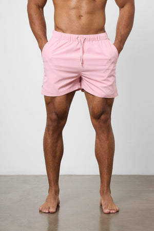 Plain Swim Short in Pale Pink - TAILORED ATHLETE - USA