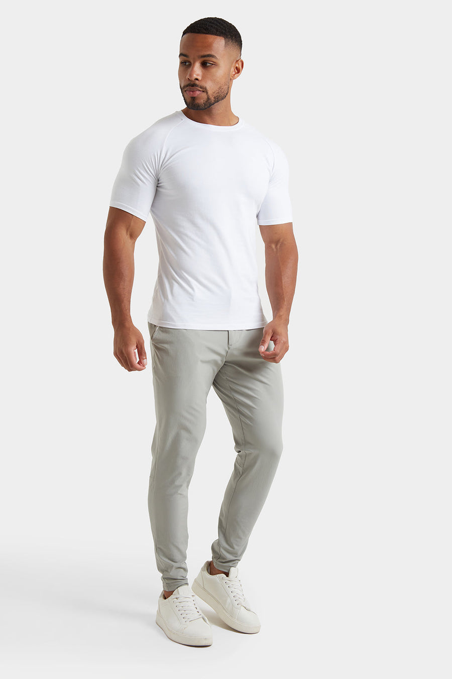 Everyday Tech Trousers in Soft Grey - TAILORED ATHLETE - ROW