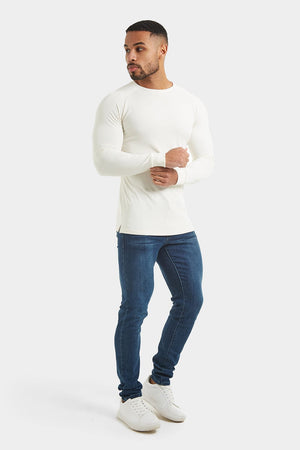 Textured Fashion T-Shirt in Ecru - TAILORED ATHLETE - USA