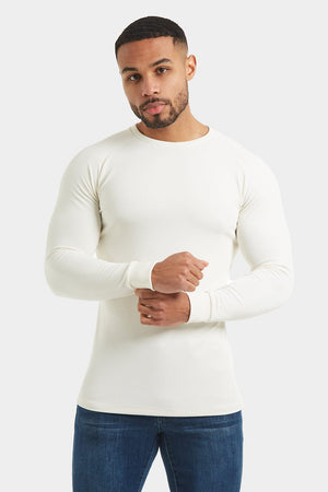 Textured Fashion T-Shirt in Ecru - TAILORED ATHLETE - USA