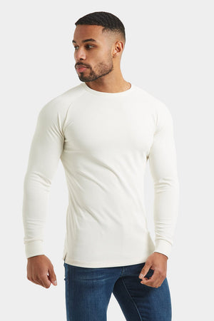 Textured Fashion T-Shirt in Ecru - TAILORED ATHLETE - USA